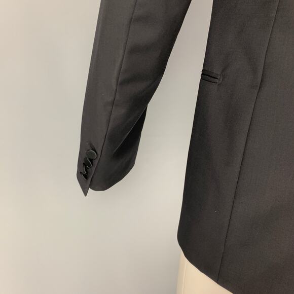 LANVIN Size 38 Black Wool Mohair Shawl Collar Sport Coat - Picture 4 of 10